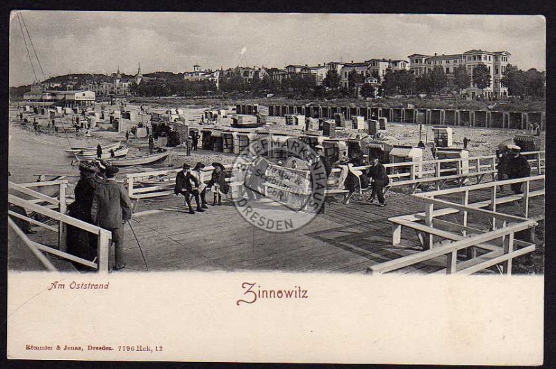 Zinnowitz Strand Strandkorb Herrenbad 1900 