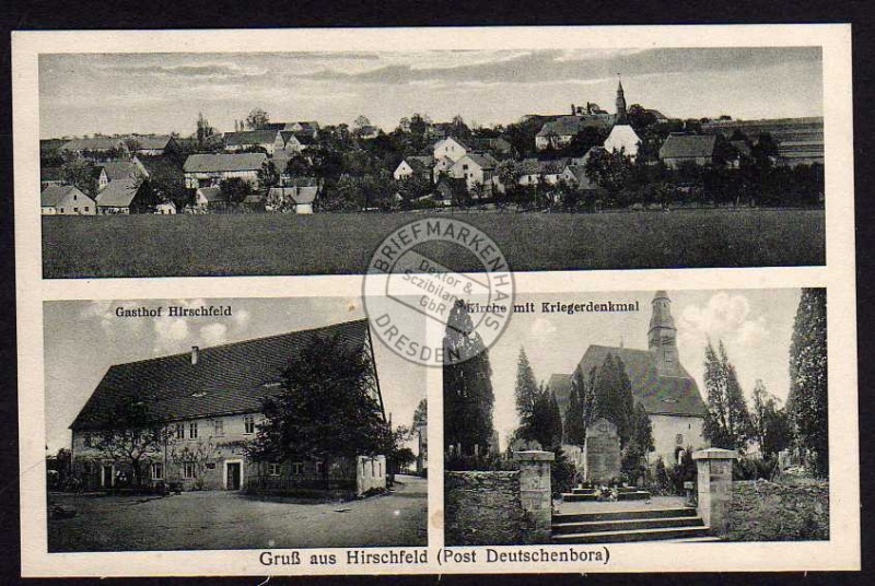 Hirschfeld Post eutschenbora Gasthof Kirche 