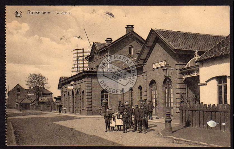 Roeselaere De Statie Bahnhof Feldpost 1916 