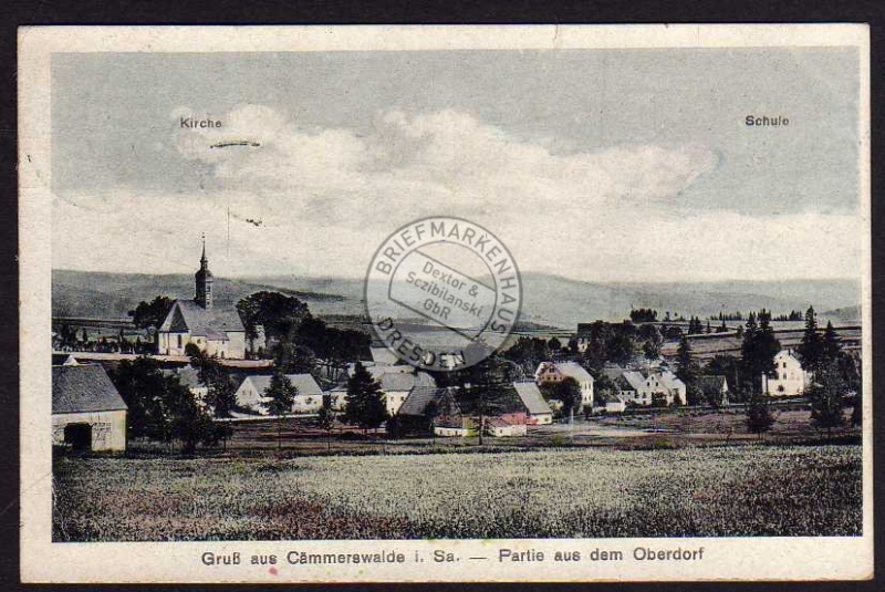 Cämmerswalde i.Sa. 1920 Oberdorf Schule Kirche 