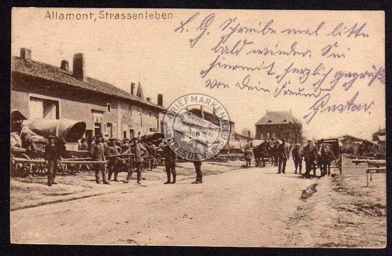 Allamont Strassenleben 1918 Militär 