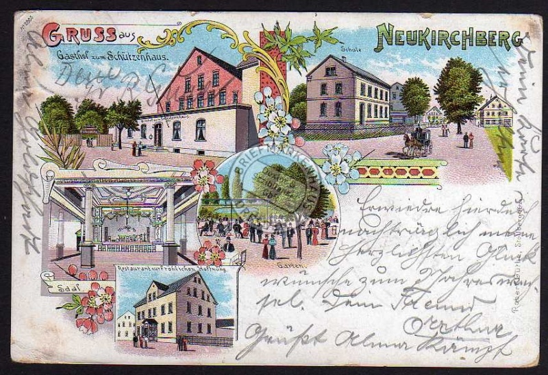 Neukirchberg Litho Gasthof zum Schützenhaus 