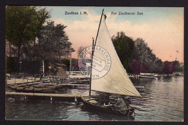 Zeuthen Mark Zeuthener See Segelboot 1913 