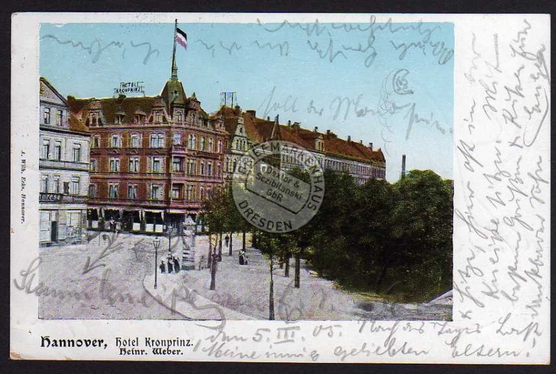 Hannover Hotel Kronprinz 1905 