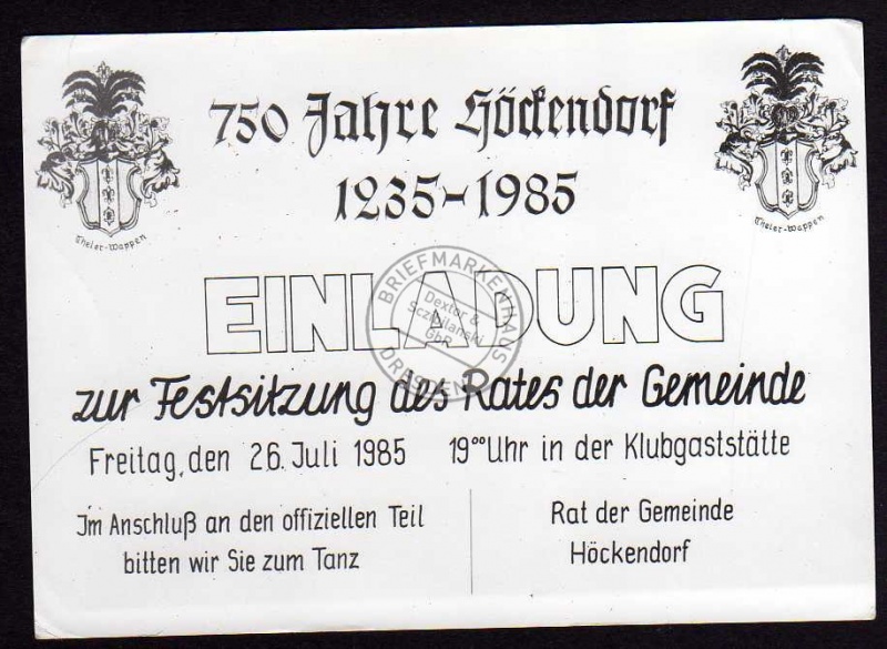 750 Jahre Höckendorf Festsitzung der Gemeinde 