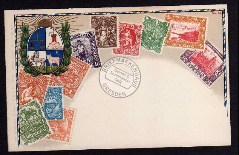 Uruguay Briefmarken AK Ottmar Zieher 