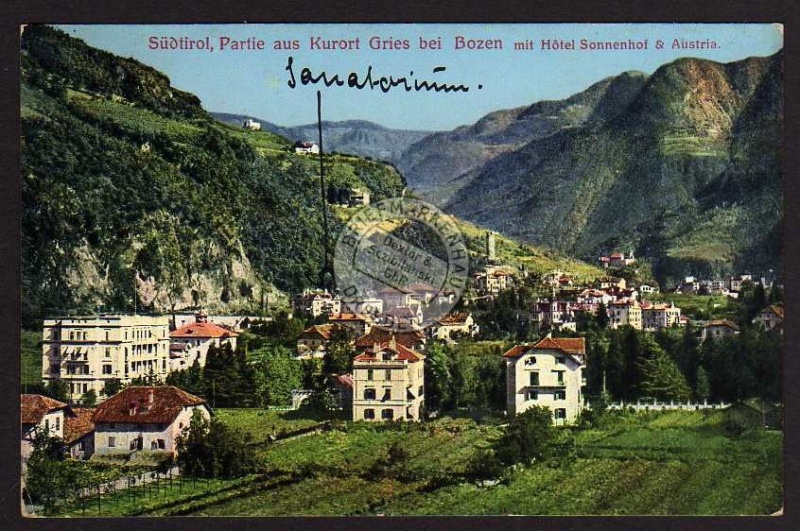 Südtirol 1910 Gries bei Bozen Hotel Sonnenhof 