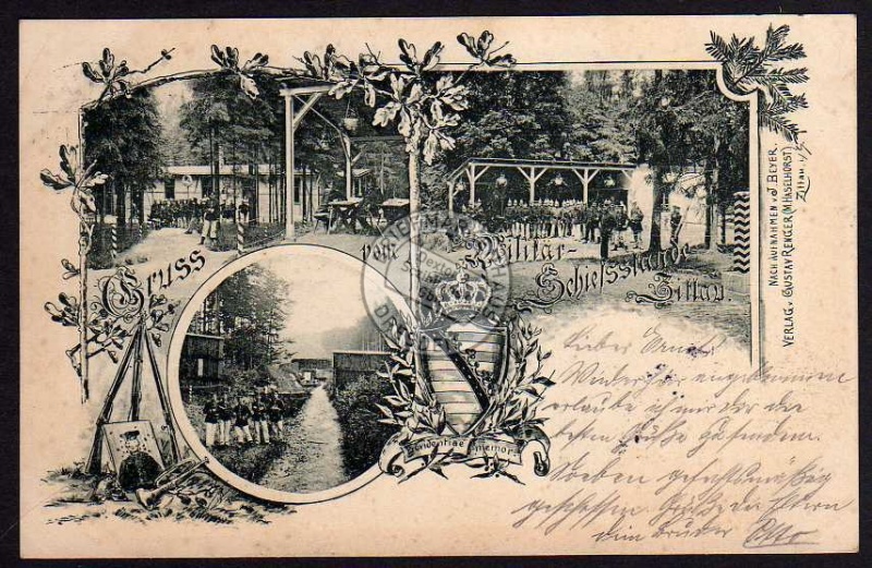 Militär Schießstand Zittau 1901 Soldat 