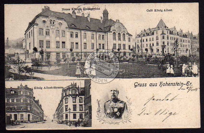 Hohenstein-Ernstthal Cafe König Albert Gericht 