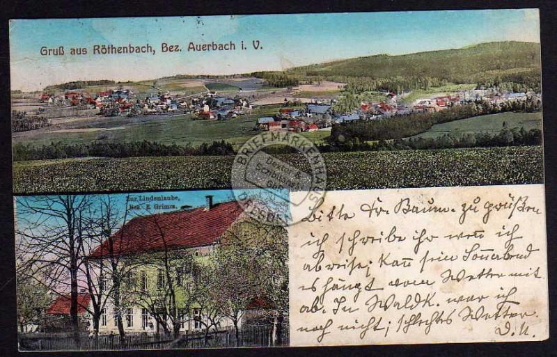 Röthenbach Bez. Auerbach Gasthaus Lindenlaube 