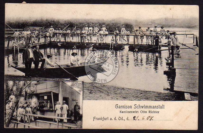 Frankfurt O. Garnision Schwimmanstalt Kantine 