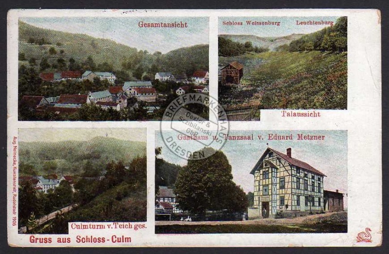 Schloss Culm Gasthaus Tanzsaal Metzner 1913 