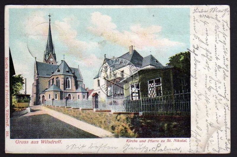 Wilsdruff Kirche Pfarre zu St. Nikolai 1904 