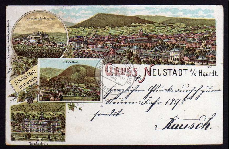 Neustadt Haardt Realschule Schönthal 1897 