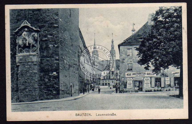 Bautzen Neu Postkarten Quelle Lauenstraße 1917 