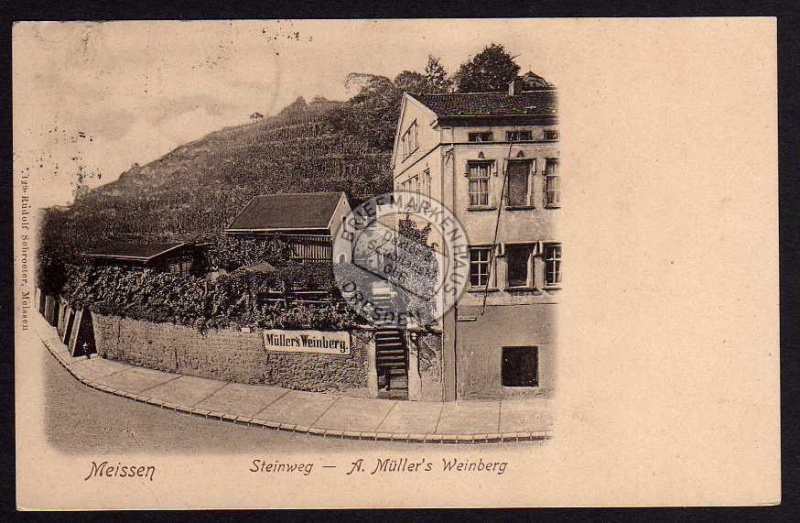 Meissen Steinweg A. Müllers Weinberg 1920 