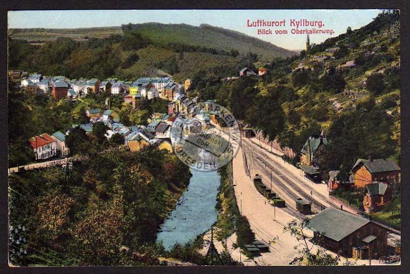 Kyllburg Blick vom Oberkailerweg Bahnhof 