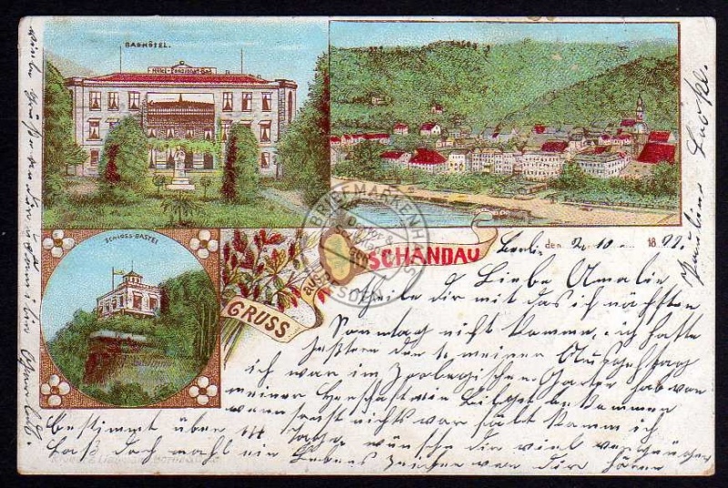 Bad Schandau Badhotel Schloss Bastei 1899 