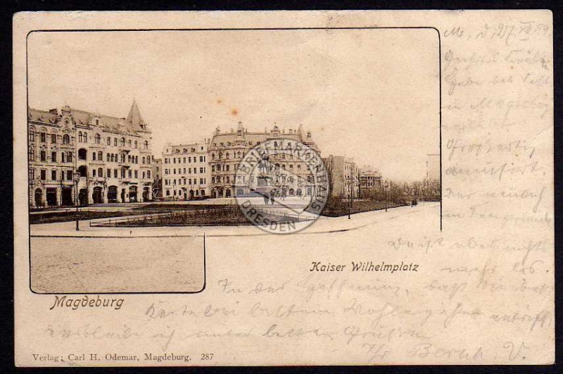 Magdeburg Kaiser Wilhelm Platz 1899 