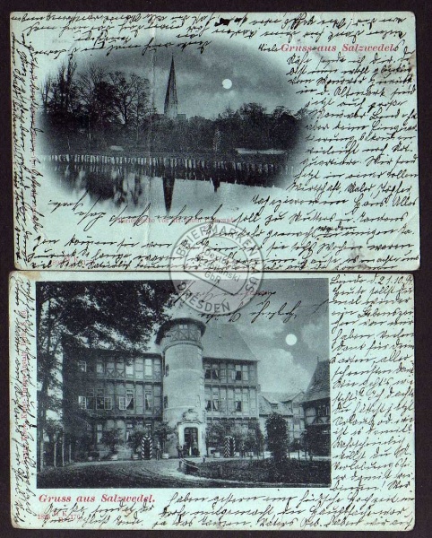 2 AK Salzwedel Propstei Marienkirche 1899 