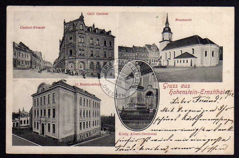 Hohenstein-Ernstthal 1905 Cafe Central II. Bez 