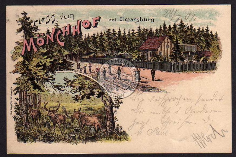 Litho Mönchhof bei Elgersburg 1901 