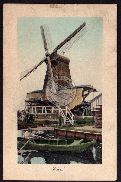 Holland Mole Windmühle 1916 Feldpost 