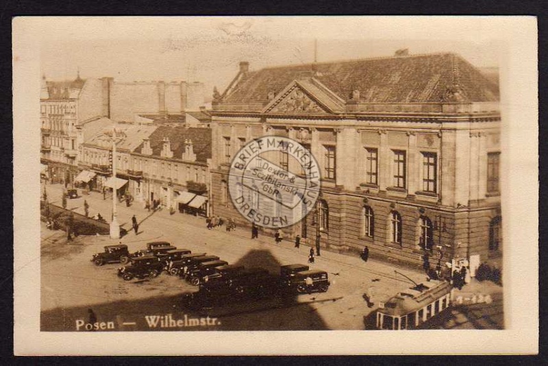 Posen Wilhelmplatz Autos ca. 1935 