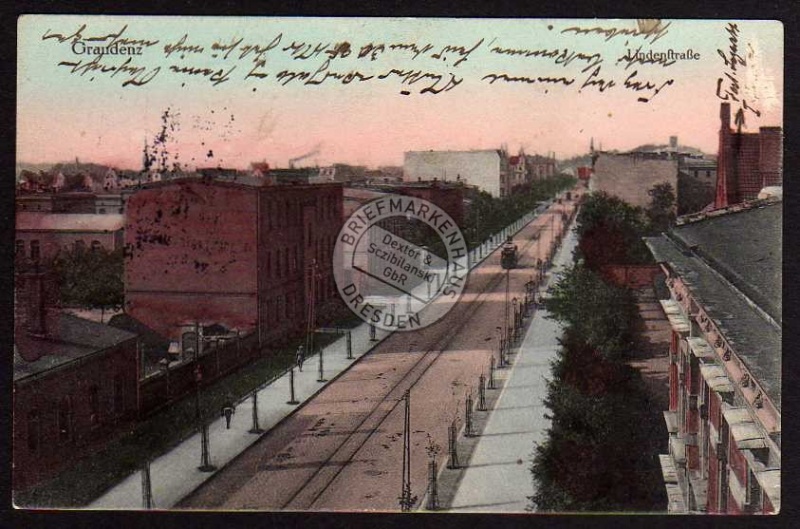 Graudenz Lindenstraße Straßenbahn 1915 