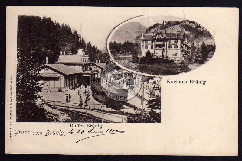 Brünig Bahnhof Büffet Kurhaus 1900 