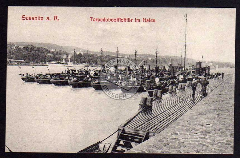 Sassnitz Saßnitz Torpedobootflottille im Hafen 