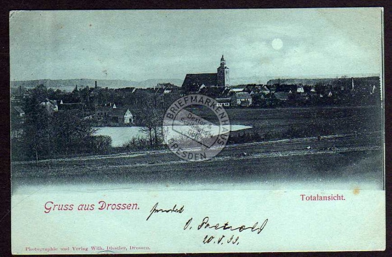 Drossen Lebus Totale Mondschein 1899 