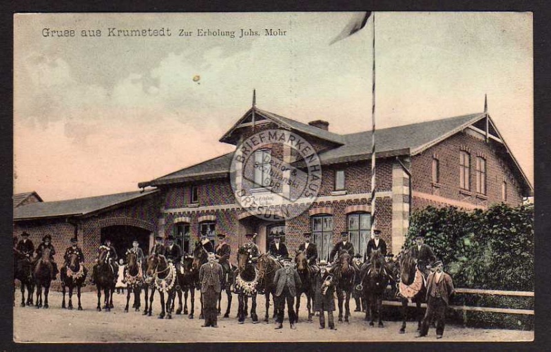 Krumstedt Gasthaus zur Erholung J. Mohr Pferde 