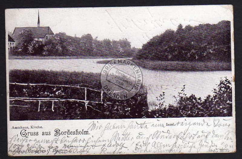 Bordesholm Amtshaus Kirche Insel 1900 