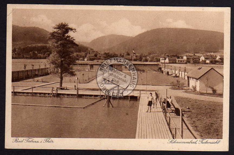 Bad Tabarz Thür. Schwimmbad Teilansicht 