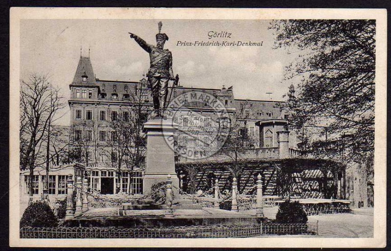 Görlitz 1914 Prinz Friedrich Karl Denkmal 