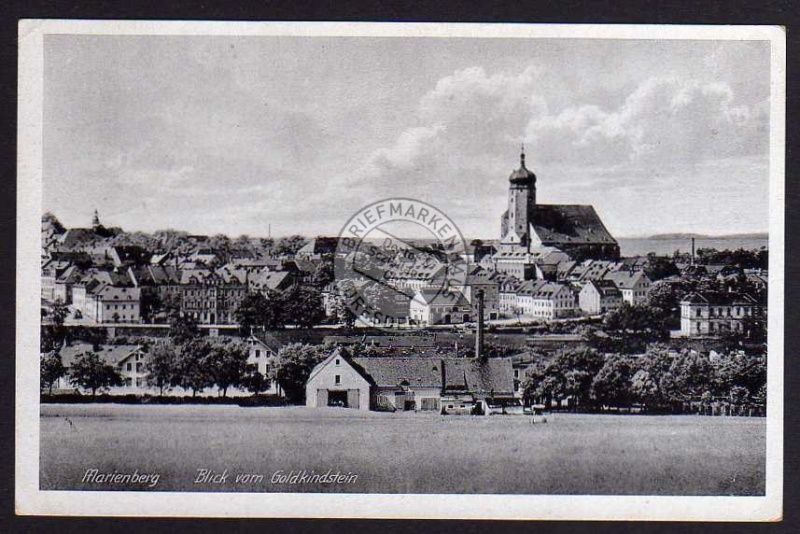 Marienberg Blick vom Goldkindstein 1943 