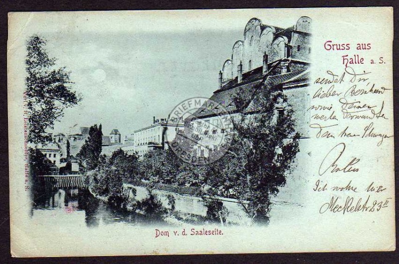 Halle Saale Dom Saalseite 1898 