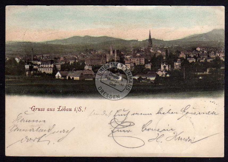 Löbau 1898 Panorama 