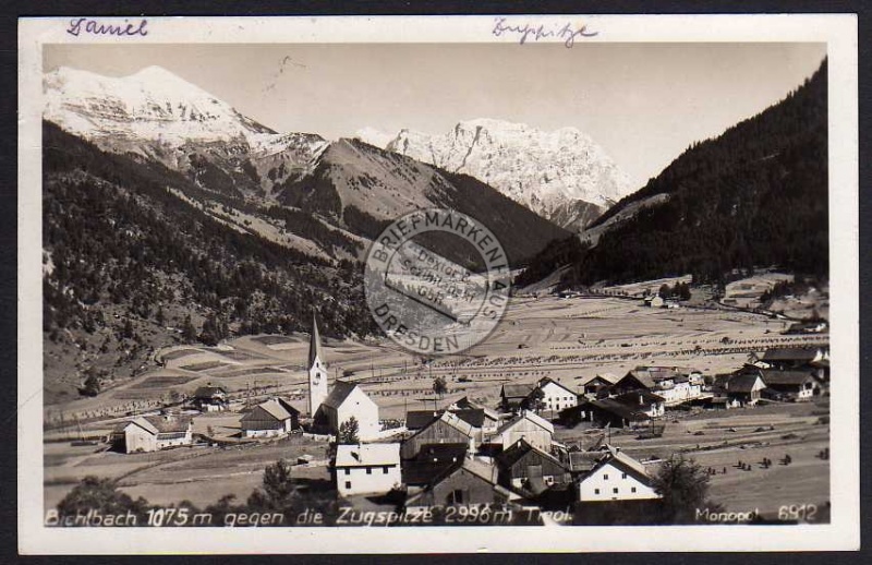 Bichlbach Tirol Fotokarte ca. 1930 
