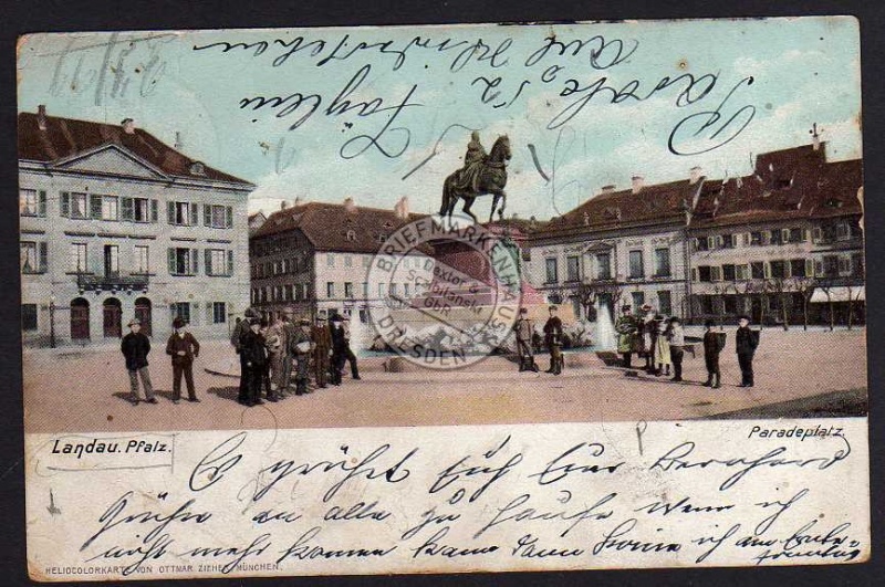 Landau Pfalz Paradeplatz 1907 