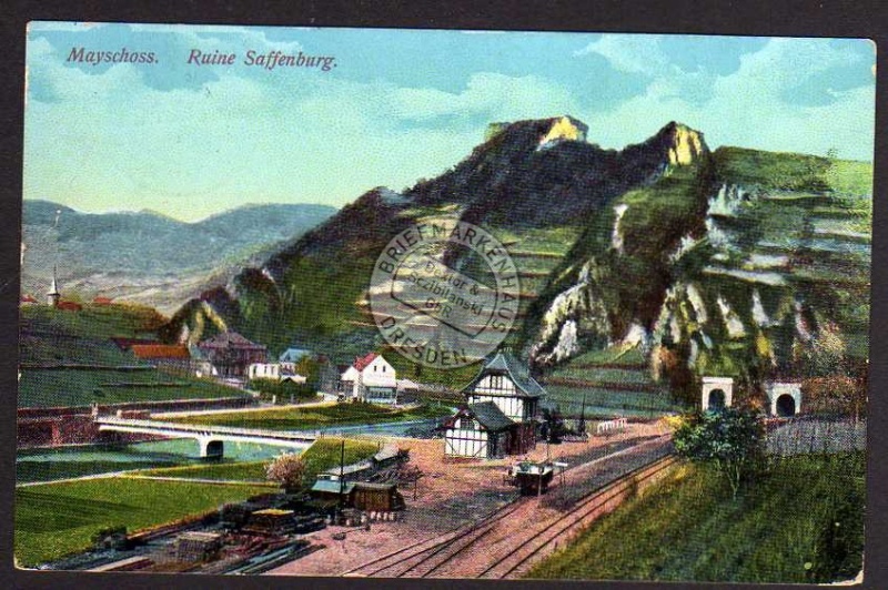 Mayschoss Ruine Saffenburg 1918 