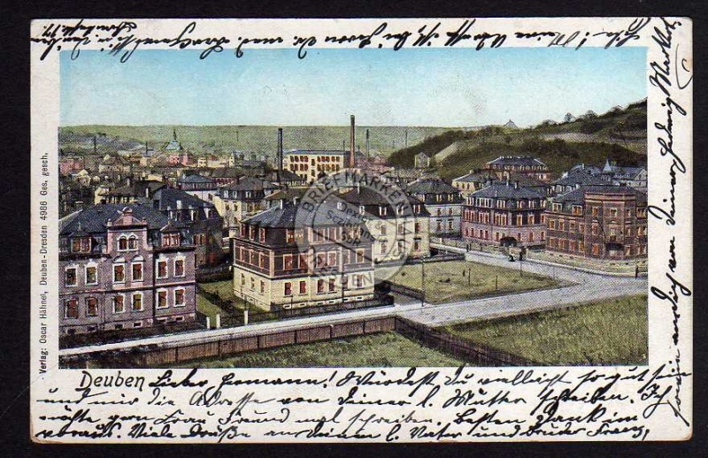 Freital Deuben Wohnhäuser 1901 Verlag Hähnel 