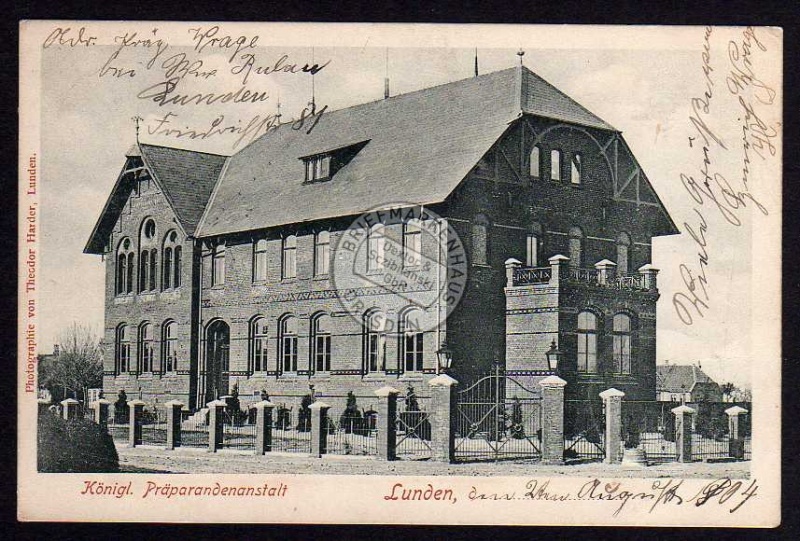 Lunden 1904 Königl. Präparandenanstalt 