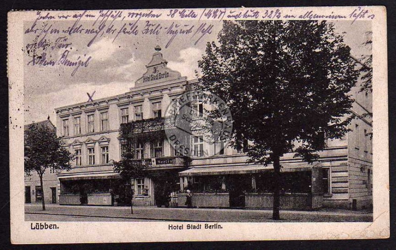 Lübben Hotel Stadt Berlin 1922 