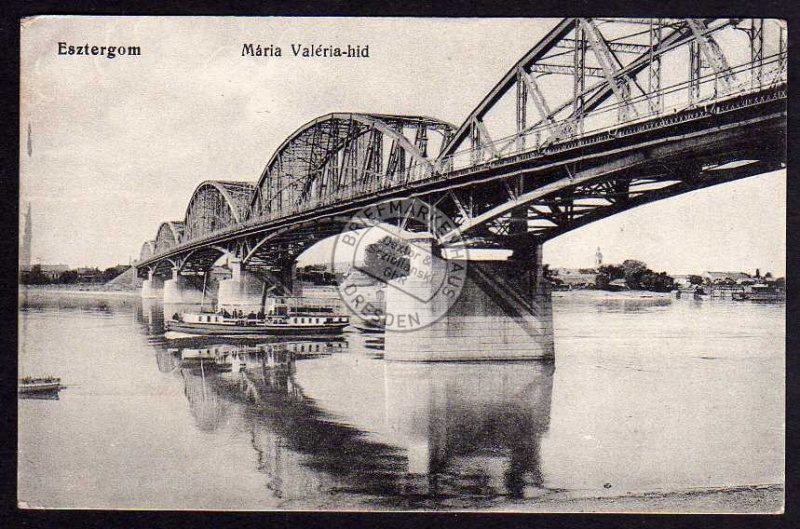 Esztergom Maria Valeria-hid Brücke Schiff 