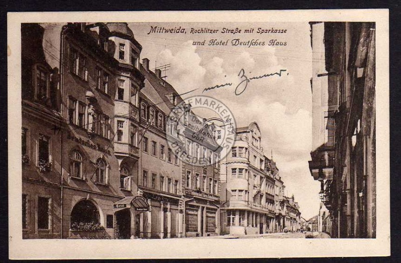 Mittweida Rochlitzer Str. Sparkasse Hotel Dt. 