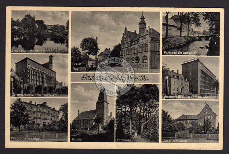Oberlungwitz Sparkasse Strumpffabrik Schule 