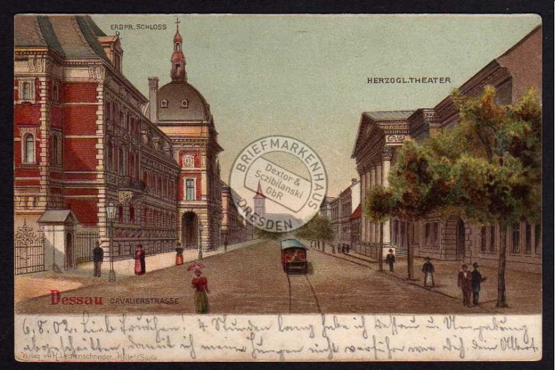 Dessau 1902 CavalierstrasseSchloss Theater 