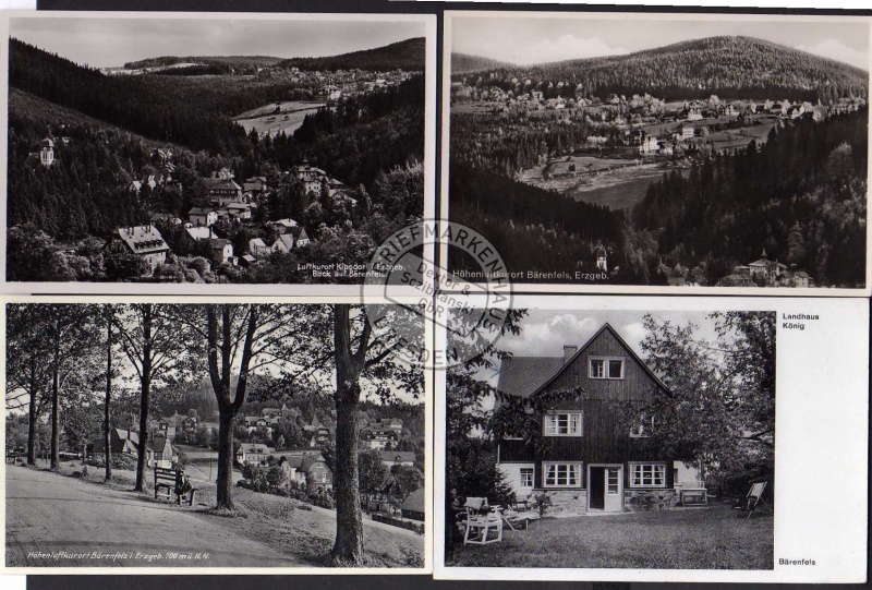 4 AK Bärenfels Landhaus König 1940 